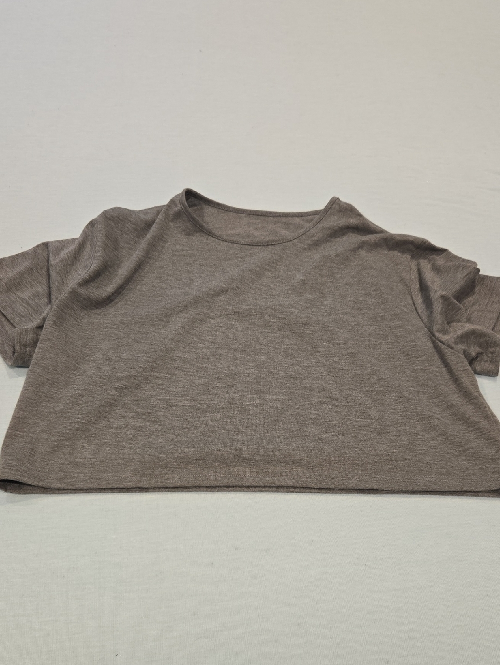 SHEIN Gray Cropped Crewneck Tee